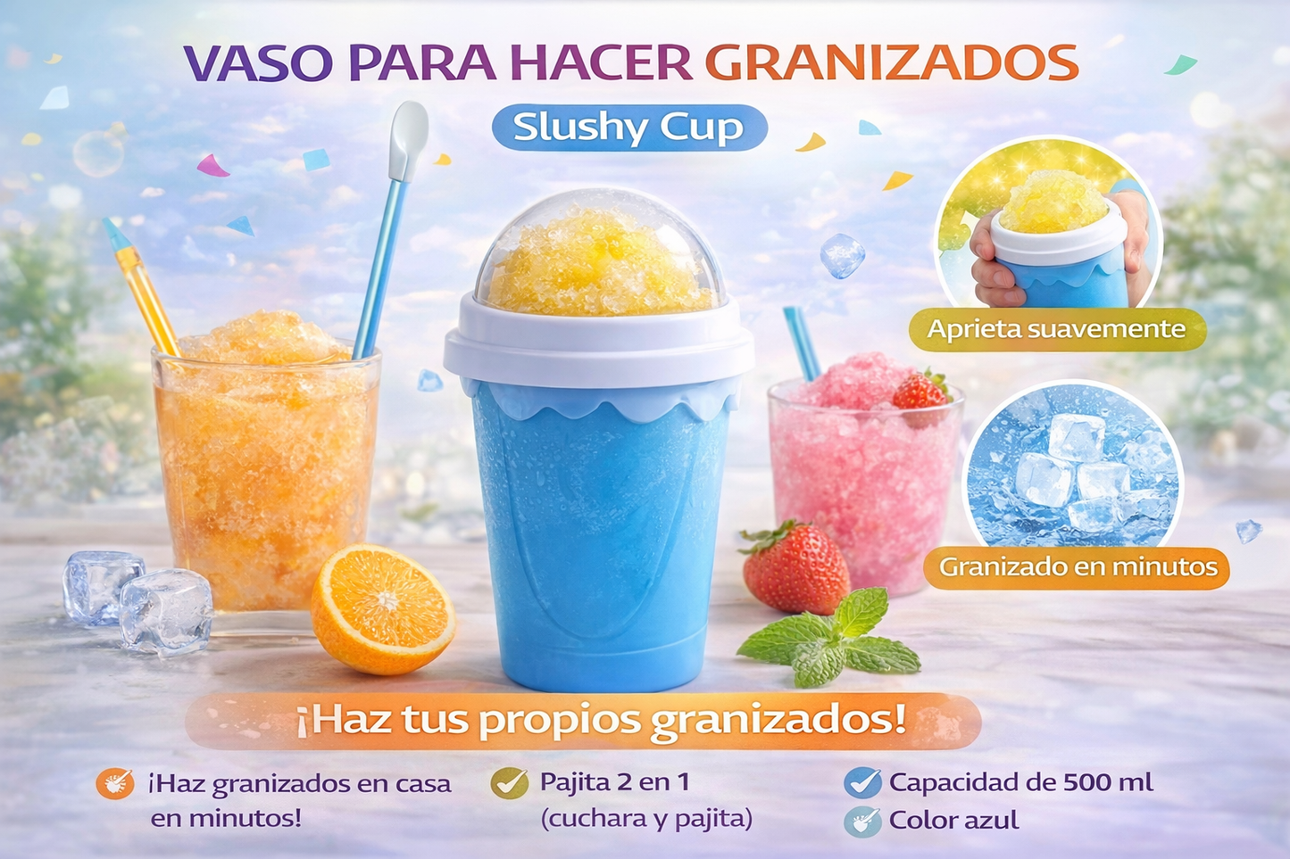 Vaso para Hacer Granizados Slushy Cup