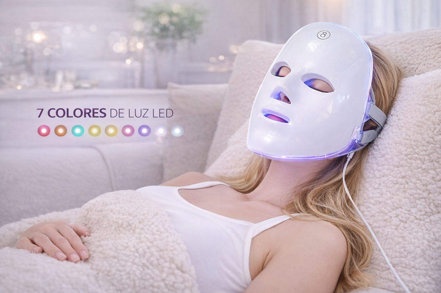 Máscara facial LED