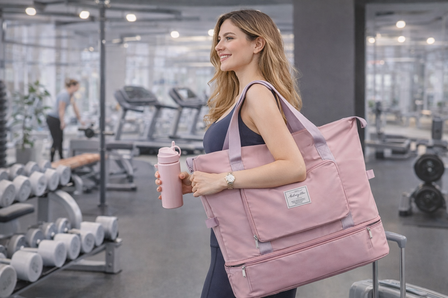 Bolso ToteBag Plegable Rosa 3 en 1