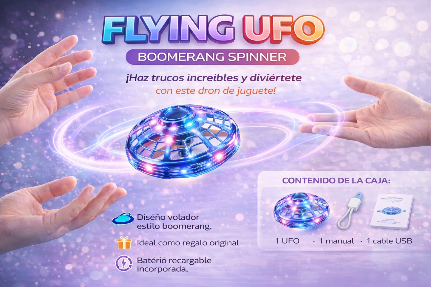 Flying UFO Boomerang Spinner