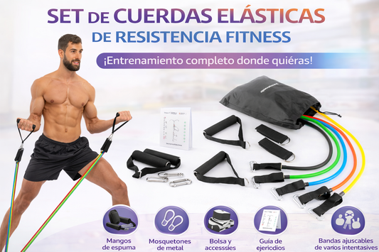 Set de Cuerdas Elásticas de Resistencia Fitness