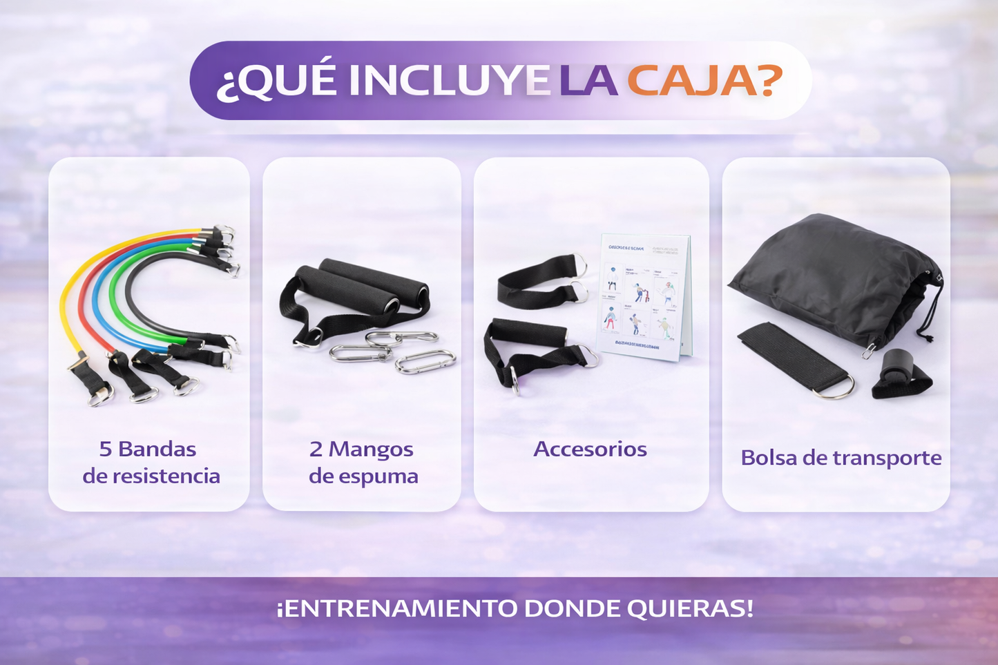 Set de Cuerdas Elásticas de Resistencia Fitness