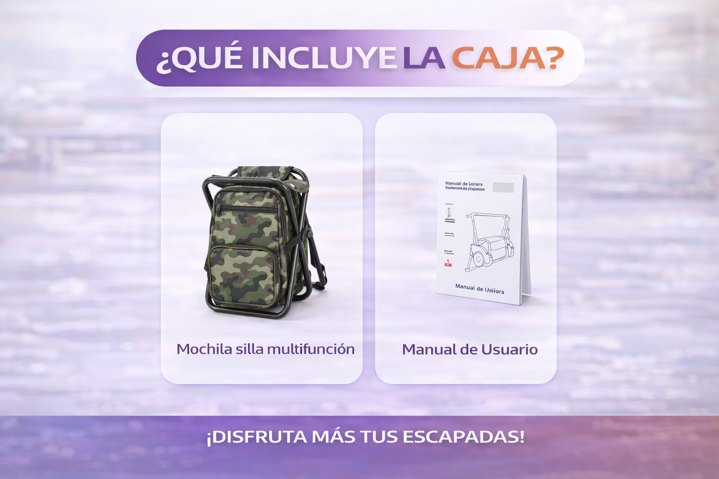 Mochila Silla Multifunción Plegable