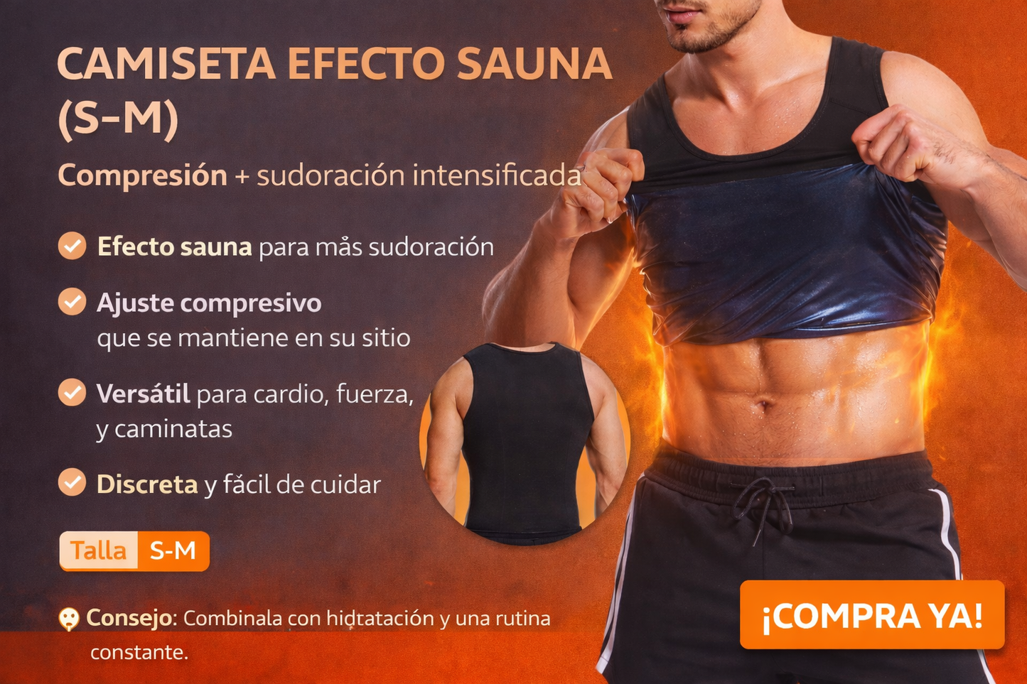 Camiseta Efecto Sauna (S–M)