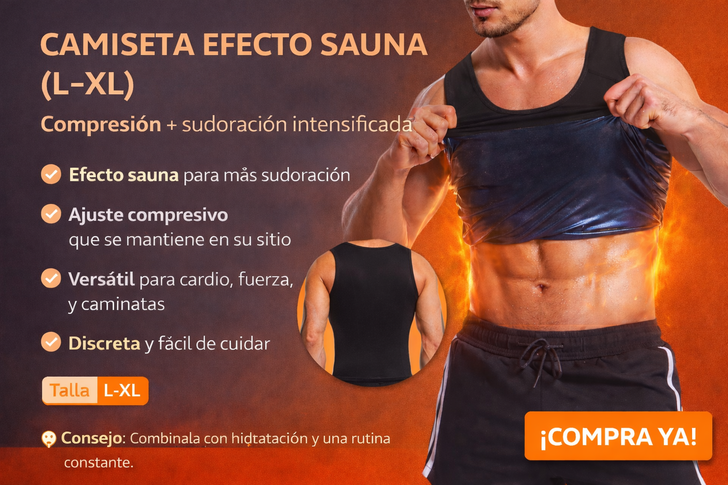 Camiseta Efecto Sauna (L–XL)