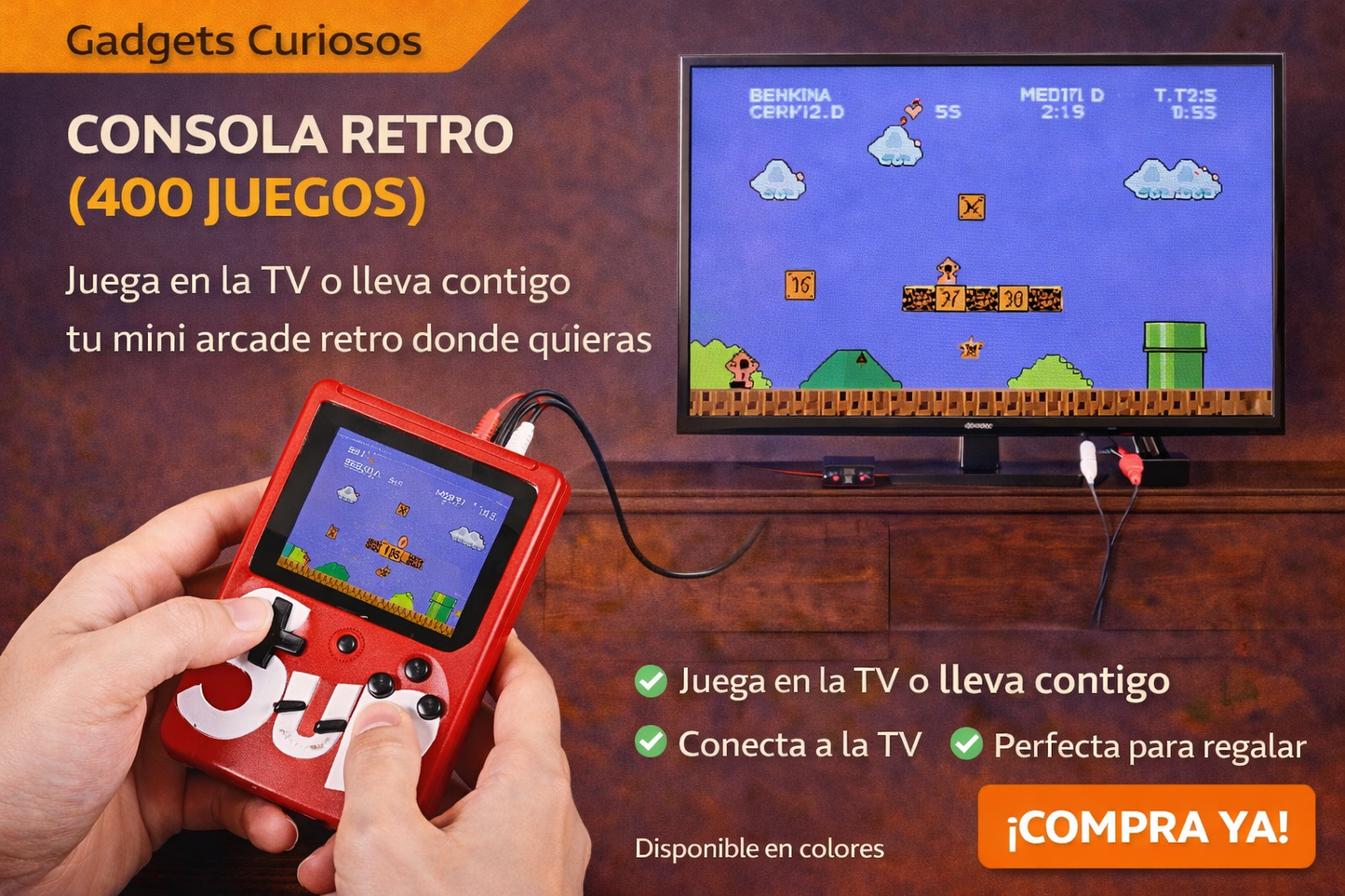 Consola Retro Portátil (400 Juegos)